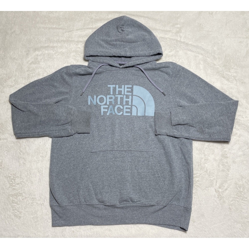 The North Face Sweatshirt Hoodie Mens Size Large Gray Half Dome Logo Fleece